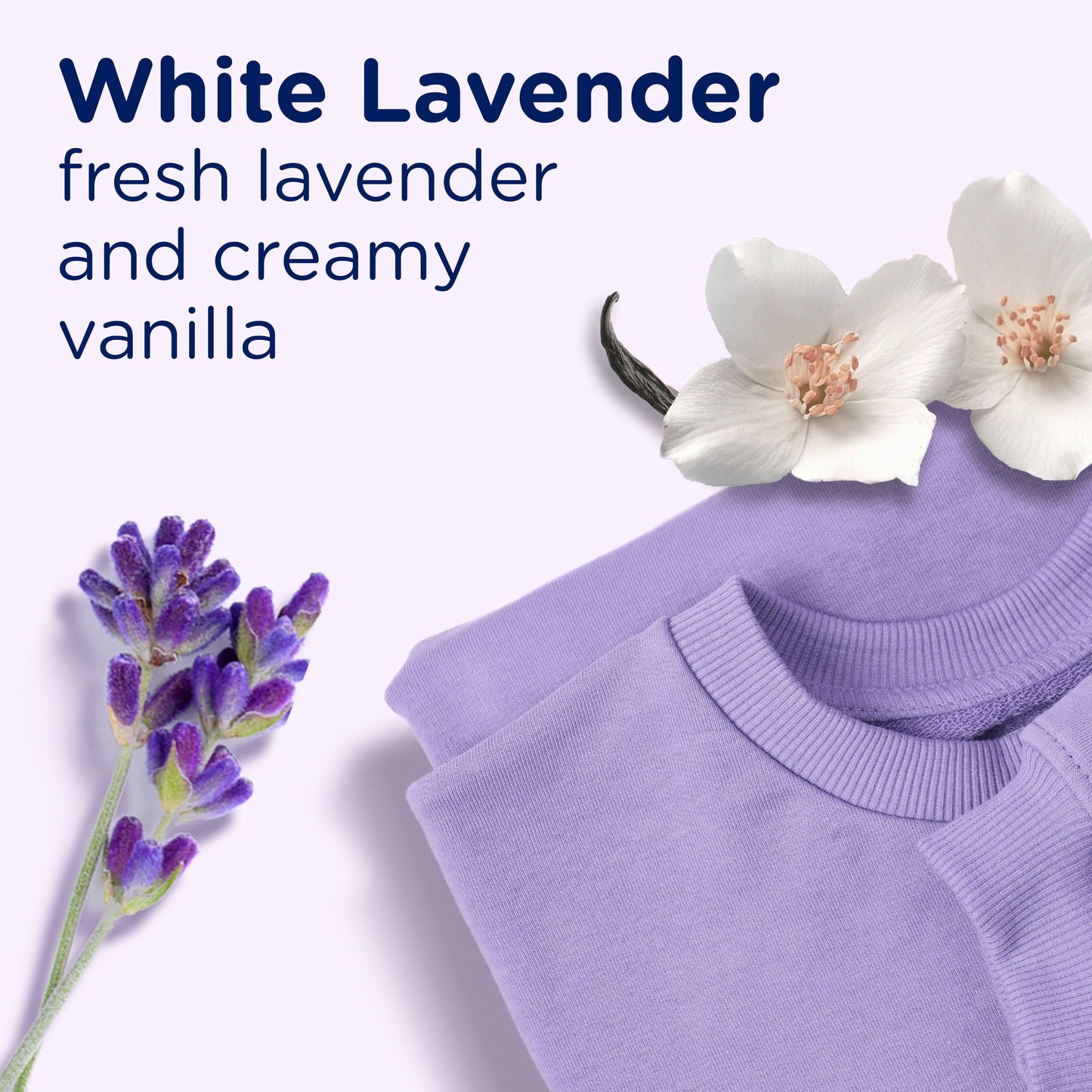 Downy Light Laundry Scent Booster Beads, White Lavender Scent, 853g, In-wash fabric beads designed to be gentle with a light boost of scent, No Heavy Perfumes Downy