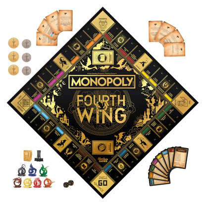 Monopoly Fourth Wing Edition Board Game for Adults | Officially Licensed Game Inspired by the Empyrean Series, Book 1 | 2-6 Players | Ages 17+ Hasbro Gaming