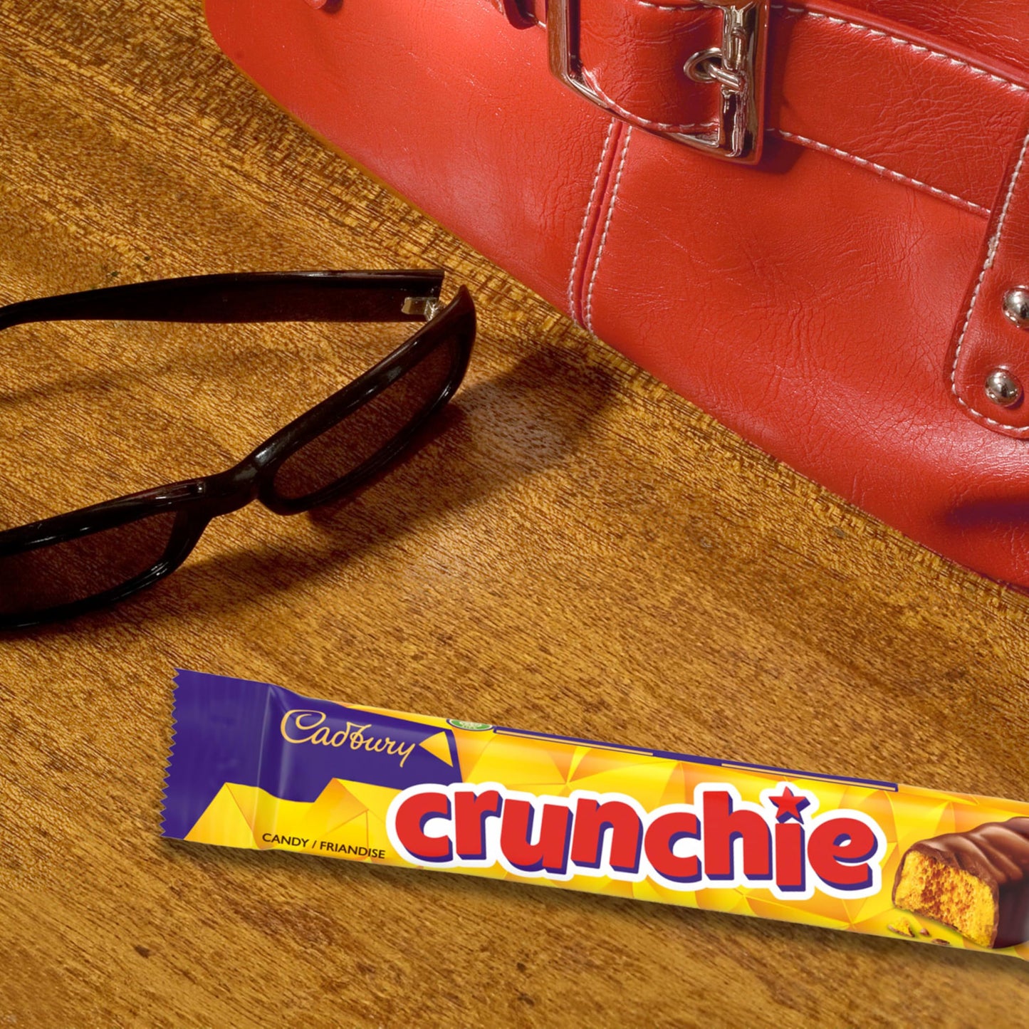 Crunchie Chocolate Bars, Full Size, 44g Each, Box of 24 Individually Wrapped