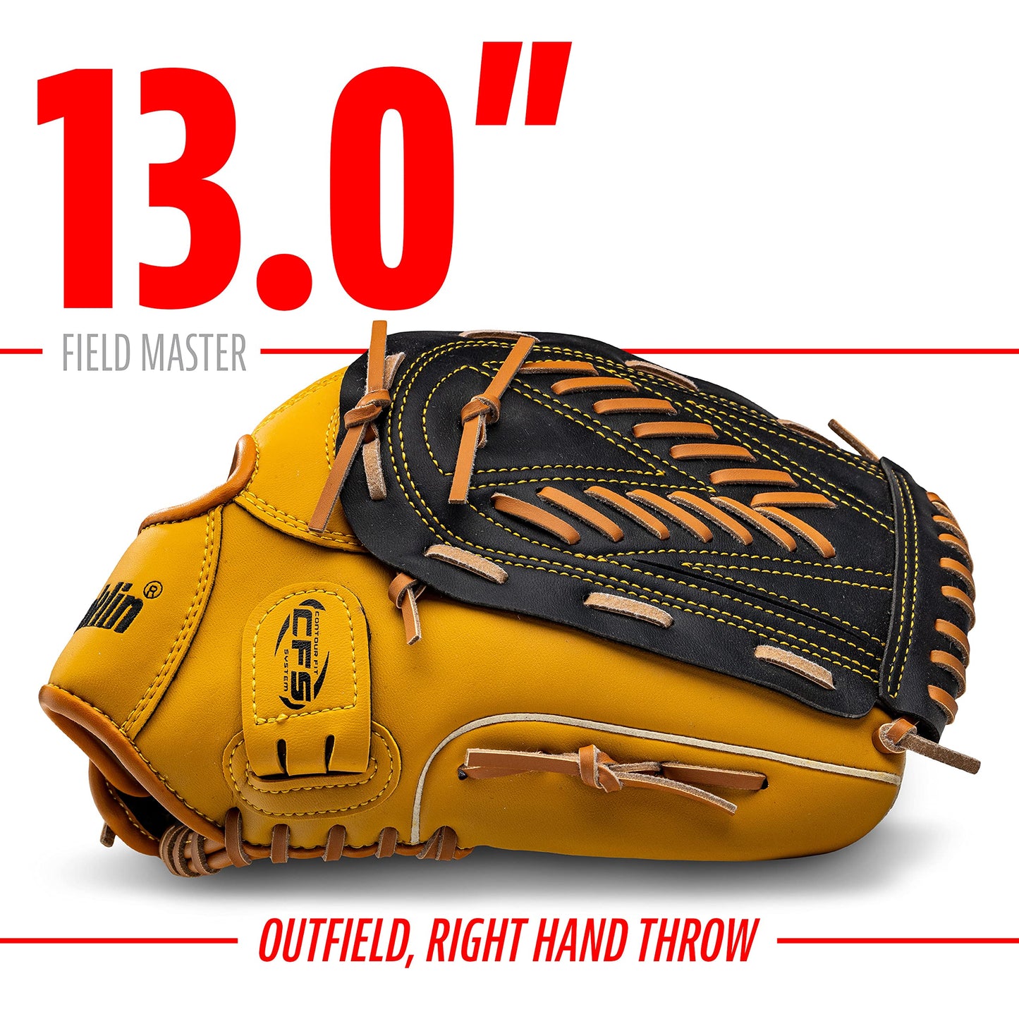 Franklin Sports Baseball and Softball Glove - Fieldmaster Adult + Youth Baseball Gloves - Men's + Women's Infield + Outfield Mitt - Right Hand Throw - 13" 🍁 All In One Marketplace Canada