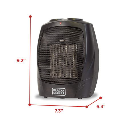 BLACK+DECKER Portable Space Heater, 1500W Room Space Heater with Carry Handle for Easy Transport - Available at All In One Marketplace Canada