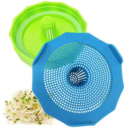 Masontops Bean Screen Plastic Mason Jar Sprouting Lids Mason Jar Sprouting Kit – for Growing Broccoli Seeds, Alfalfa, Mung Bean Sprouts – Wide Mouth Seed Sprouting Jar Lids Sprouting Kit Mason Jar 🍁 All In One Marketplace Canada