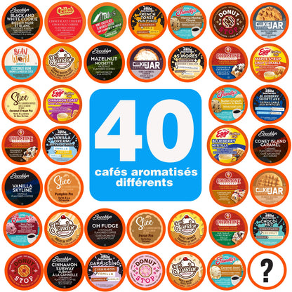 Two Rivers Coffee Flavored K-Cup Variety Pack - 40 Assorted Pods
