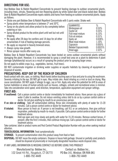 Bobbex Deer & Rabbit Repellent 0.95 Liter Concentrate Bobbex