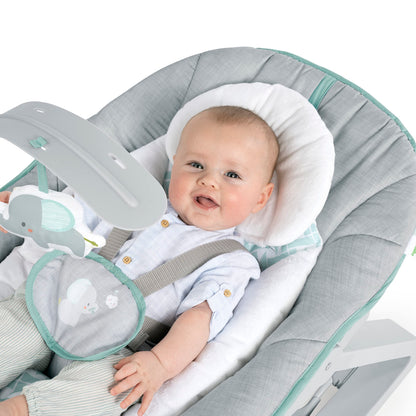Ingenuity Keep Cozy 3-in-1 Grow with Me Vibrating Baby Bouncer, Seat & Infant to Toddler Rocker, Vibrations & Toy Bar, 0-30 Months Up to 40 lbs (Weaver)