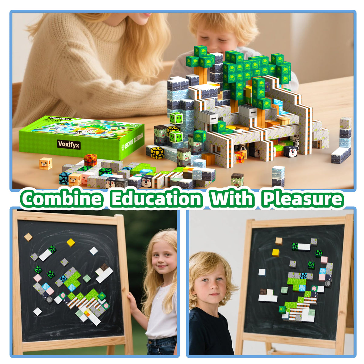 Magnetic Blocks-150PCS Magnetic Building Blocks Set, Kids Classroom Toy for Toddlers STEM Learning, Construction Stacking Toy for Kids Boys and Girls Christmas Birthday Gifts 🍁 All In One Marketplace Canada