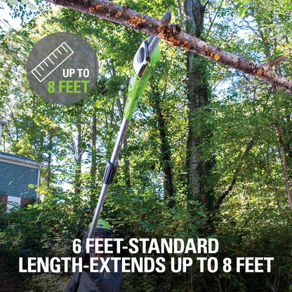 Greenworks 20192 8.5-Inch 6.5 Amp Electric Corded Pole Saw, Green Greenworks