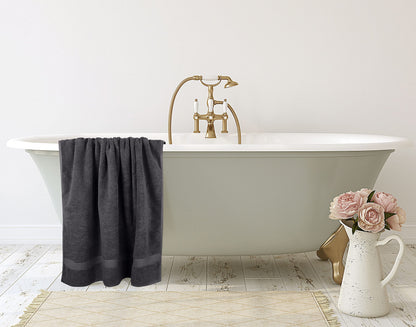 Utopia Towels Luxurious Jumbo Bath Sheet, 35 by 70 Inches, 600 GSM 100% Ring Spun Cotton, Highly Absorbent and Quick Dry Extra Large Bath Towel, Super Soft, Grey, 2 Pack