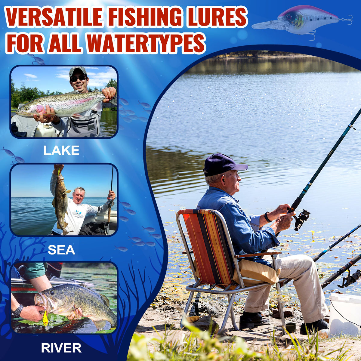 PLUSINNO Fishing Advent Calendar 2026 Adult,24 Day Fishing Lures Gift 🍁 All In One Marketplace Canada