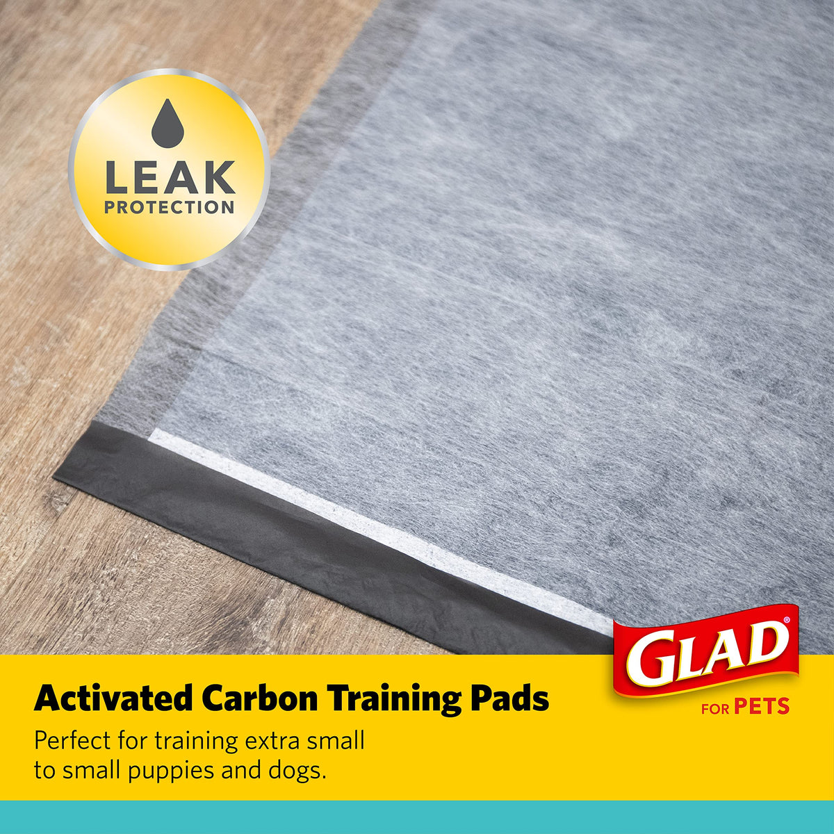 Glad for Pets Black Charcoal Puppy Pads, 17.5 x 23.5 Inch, 120 Count
