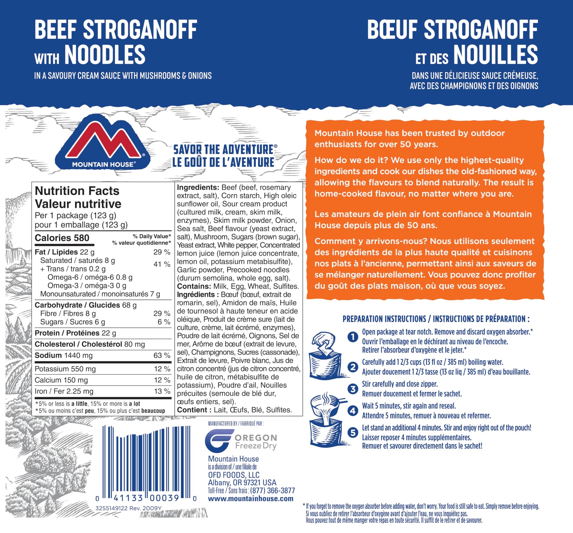 Mountain House Beef Stew, Freeze Dried Emergency Food, Single Pouch Mountain House