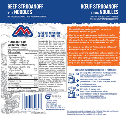 Mountain House Beef Stew, Freeze Dried Emergency Food, Single Pouch Mountain House