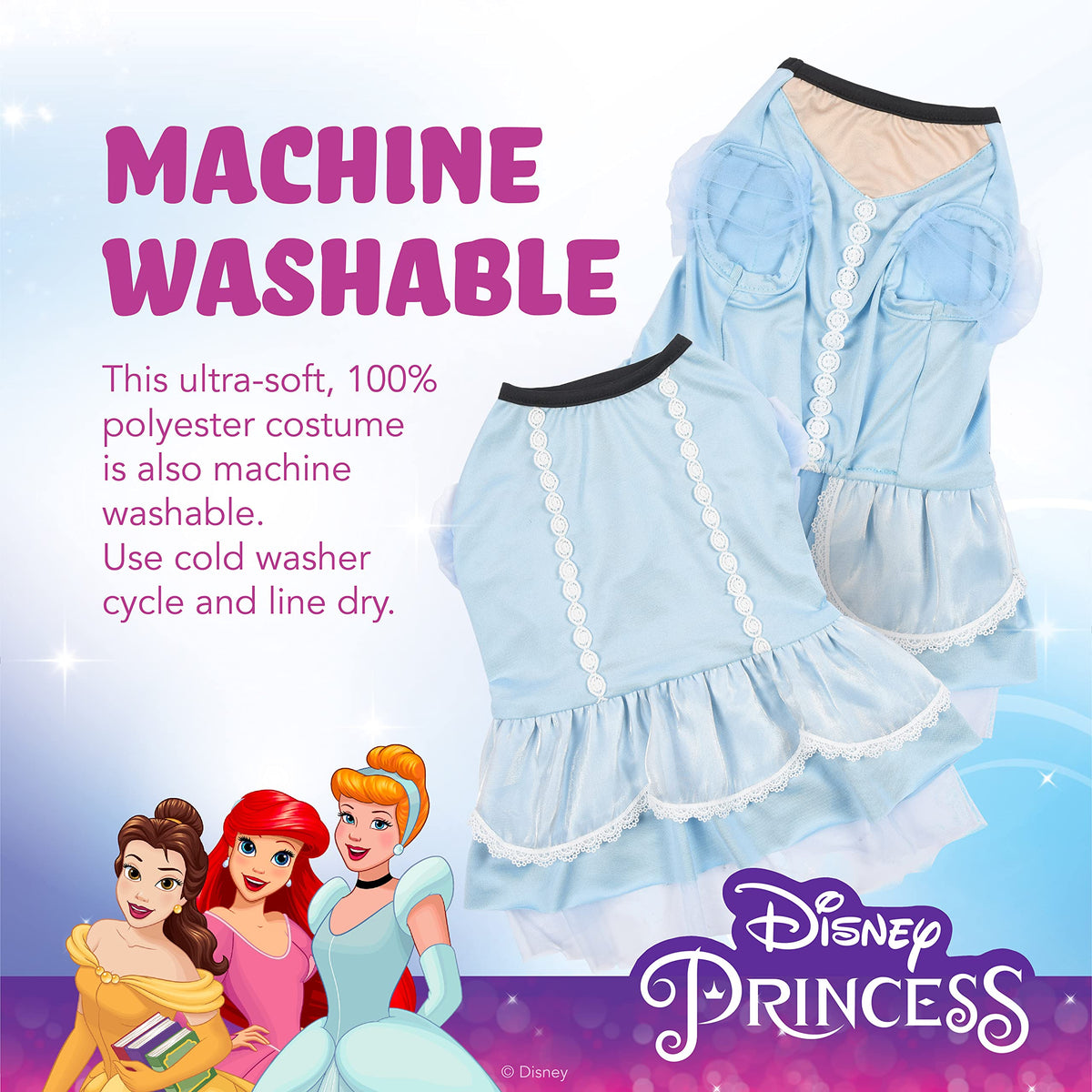 Disney for Pets Halloween Disney Princess Cinderella Costume - Large | Disney Princess Halloween Costumes for Dogs, Officially Licensed Disney Dog Halloween Costume