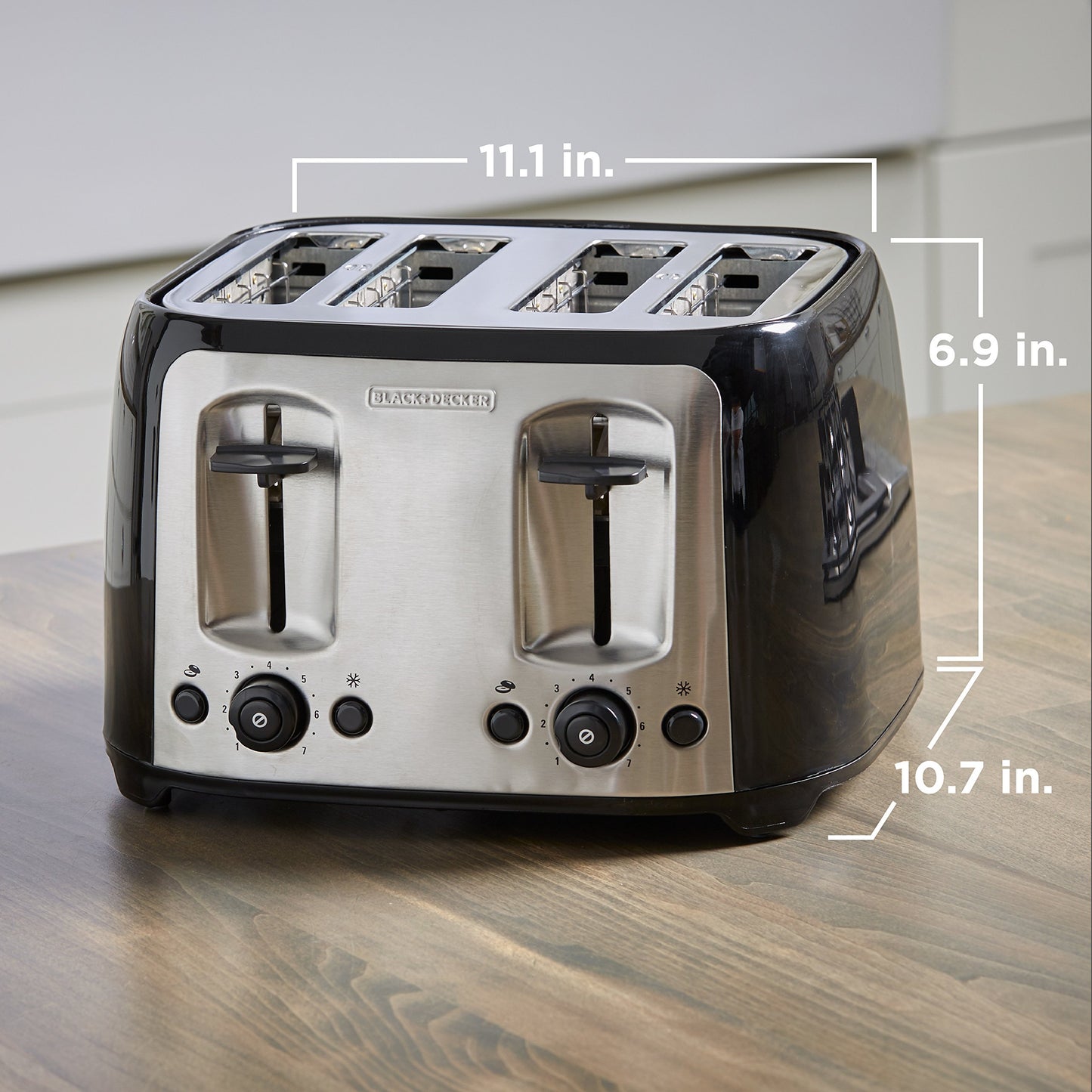 BLACK+DECKER Toaster, 4 Slice, Extra Wide Slots for Bagels and Artisan Breads, Black, TR1478BD 🍁 All In One Marketplace Canada