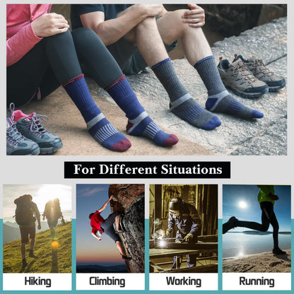 Merino Wool Hiking Socks for Women Men Thermal Warm Winter Crew Cozy Work Gifts Stocking Stuffers Socks for Women Men 5 Pairs (Dark,L) 🍁 All In One Marketplace Canada