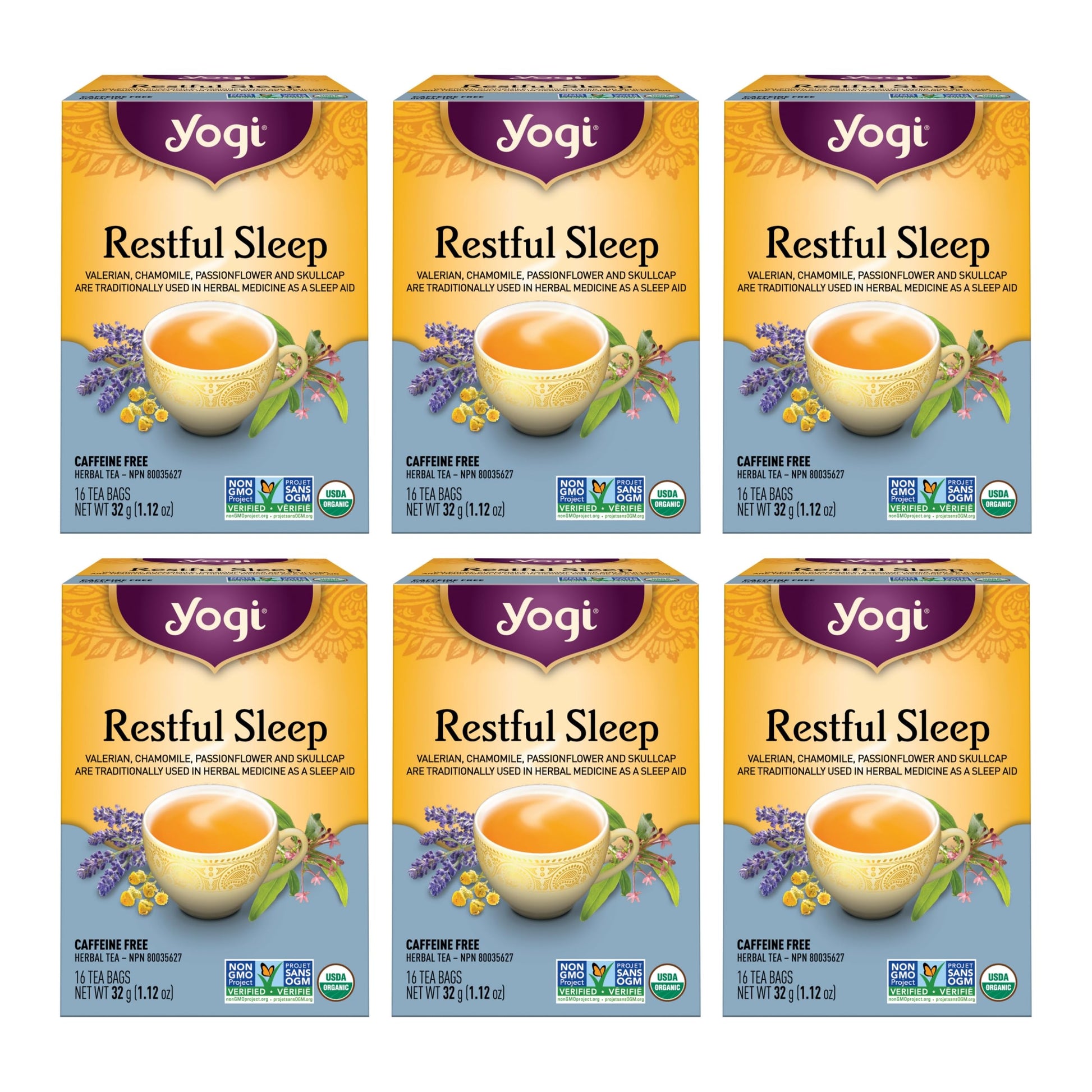 Yogi Restful Sleep Tea - 6 Pack, 96 Tea Bags