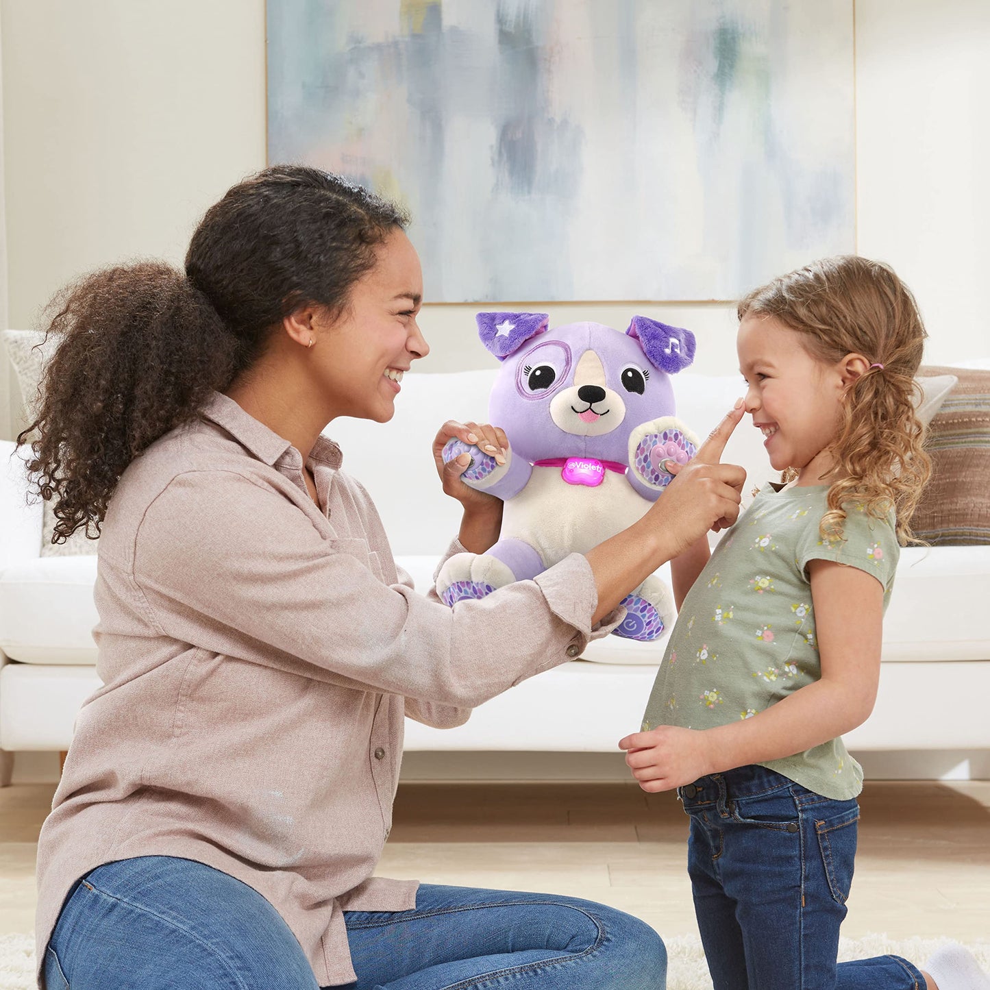 LeapFrog My Pal Violet Smarty Paws, Infant Plush Toy with Personalization, Music and lullabies, Learning Content for Baby to Toddler, English Version LeapFrog