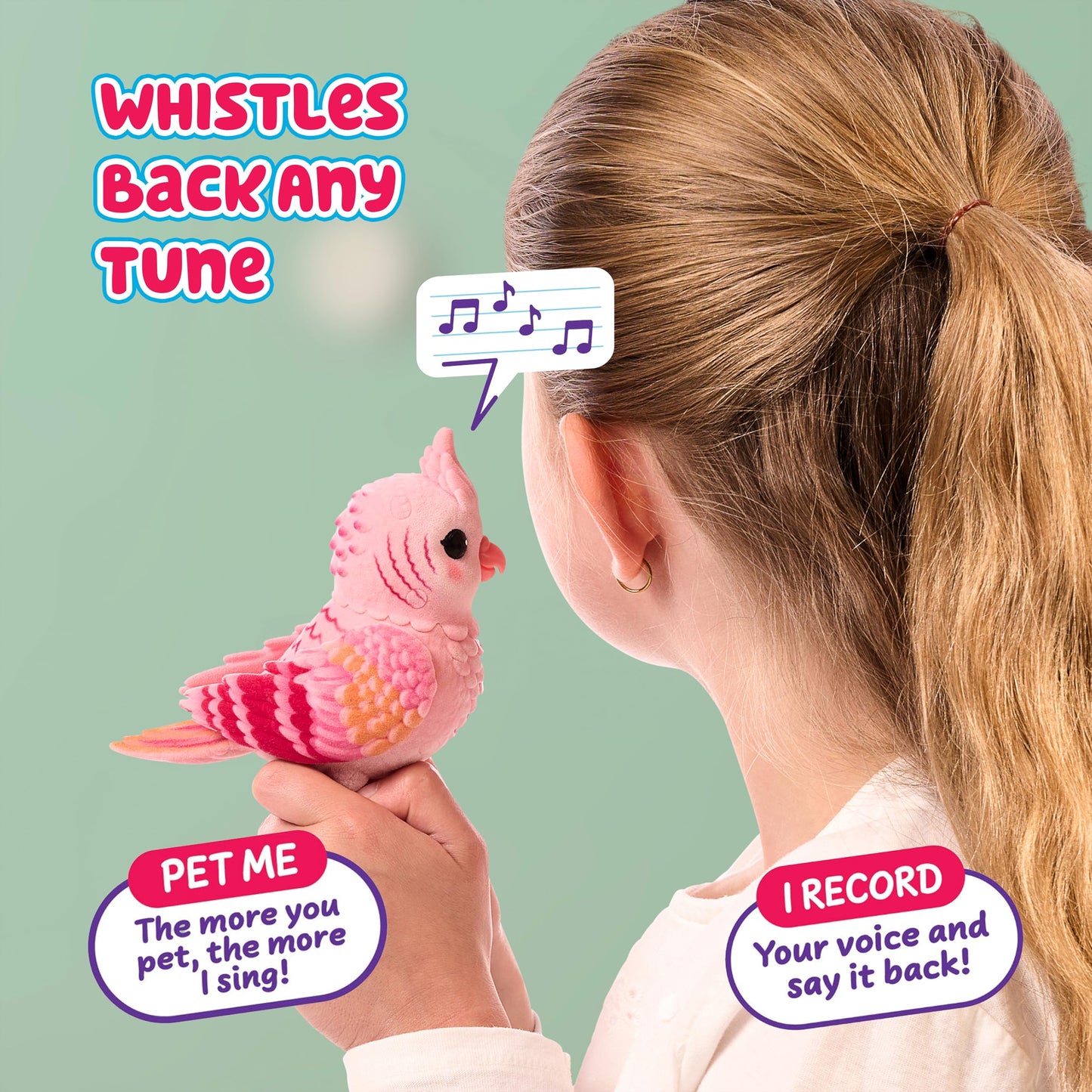 Little Live Pets My Really Real Bird & Cage - Rosie, Interactive, Realistic Pet, 20+ Sounds & Reactions (25cm/9,8in Cage, 10,9cm/4,3in Bird), Records & Repeats or Whistles Back, Carry & Display Little Live Pets