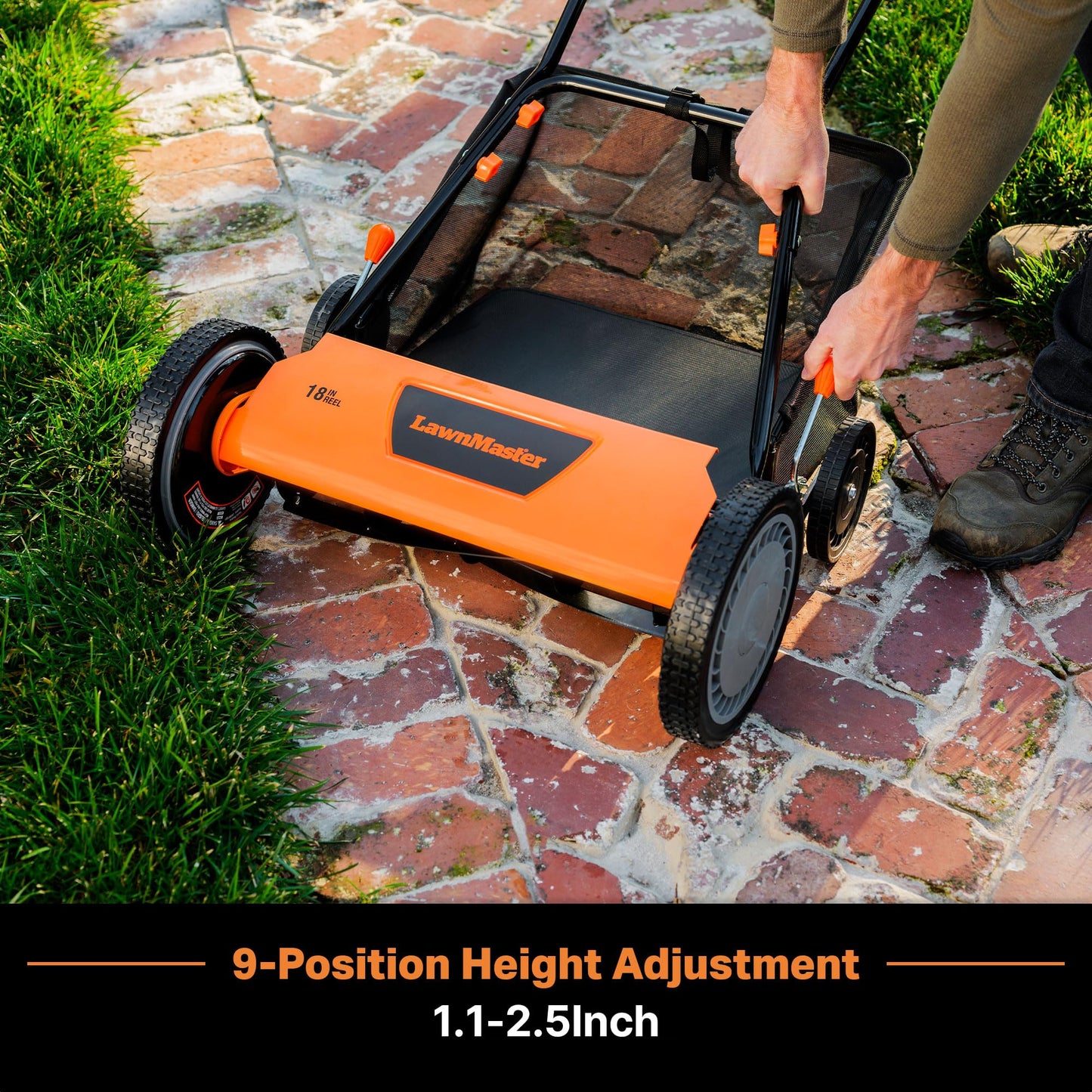 LawnMaster LMRM1801 Push Reel Lawn Mower 18-Inch 5-Blade 🍁 All In One Marketplace Canada