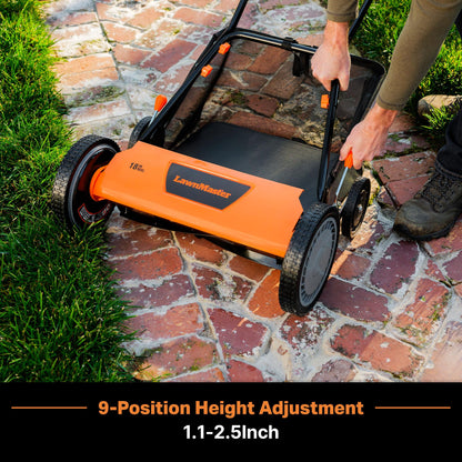 LawnMaster LMRM1801 Push Reel Lawn Mower 18-Inch 5-Blade 🍁 All In One Marketplace Canada