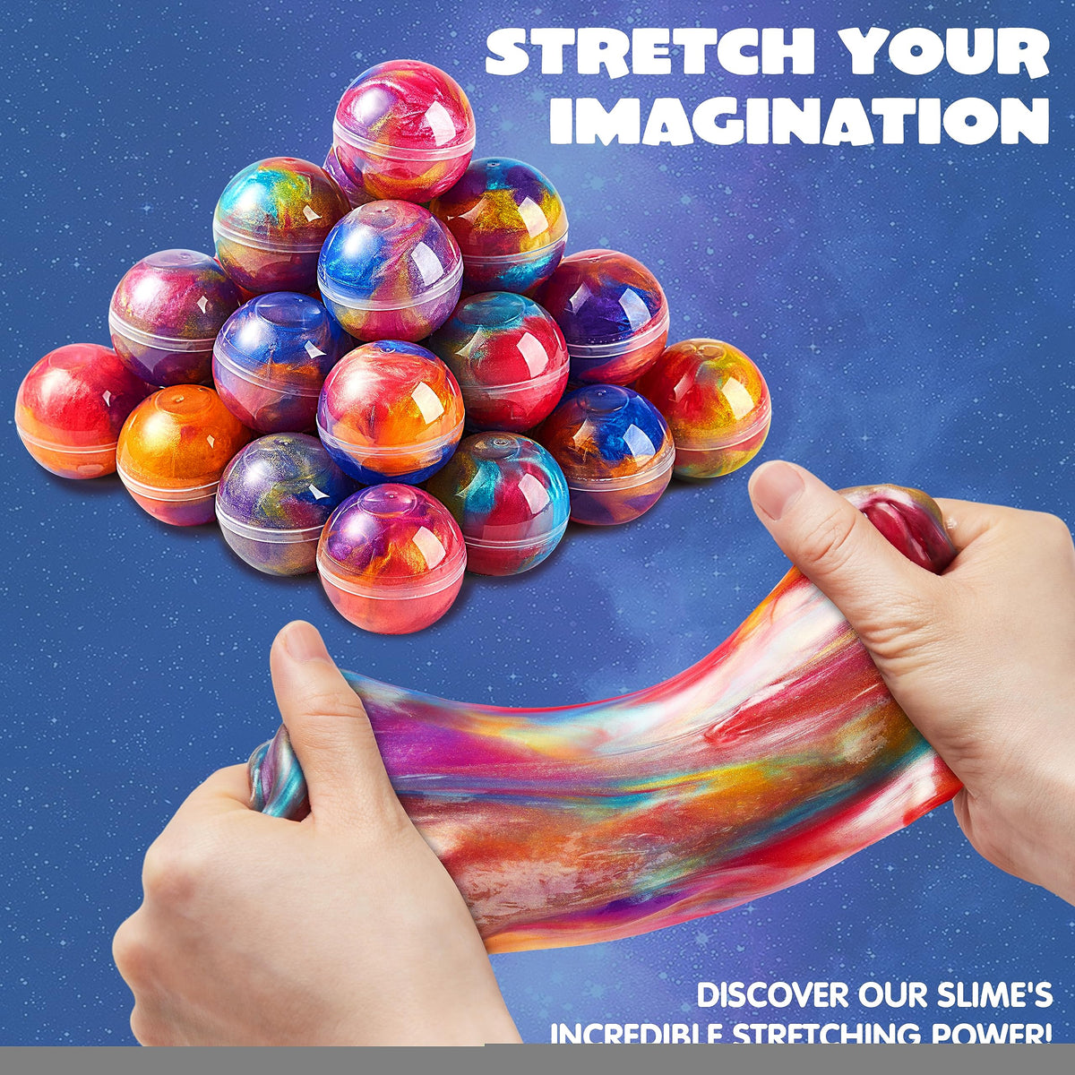 JOYIN Slime Ball Party Favors - 24 Pack Stretchy, Non-Sticky, Mess-Free Slime for Stress Relief - Safe for Girls and Boys - Classroom Rewards and Christmas Party Supplies 🍁 All In One Marketplace Canada