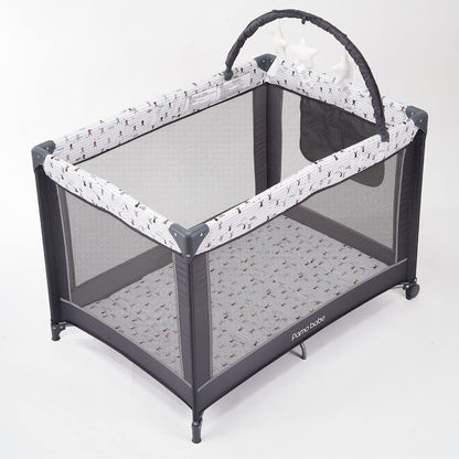 Pamo Babe Portable Baby Playpen, Lightweight Travel Playard with Mattress and Wheels (Rabbit) - Available at All In One Marketplace Canada