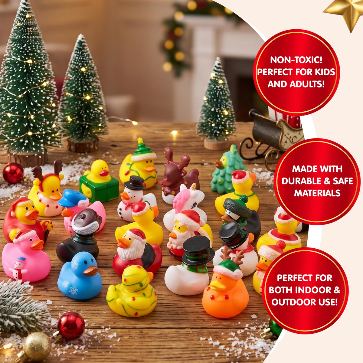 JOYIN 2026 Christmas Advent Calendar, 24 Days Christmas Countdown Rubber Ducks for Boys Girls Toddlers Kids, Xmas Party Favor Gifts, Rubber Ducky Bath Toys, Kids Xmas Fun Gifts 🍁 All In One Marketplace Canada