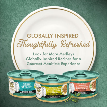 Fancy Feast Medleys Wet Cat Food, White Meat Chicken Florentine - 85 g Can (24 Pack) Fancy Feast
