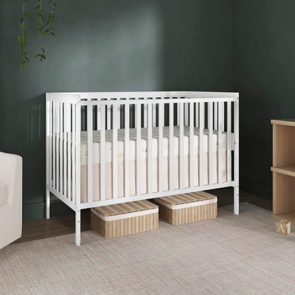 Dream On Me Synergy 5-in-1 Convertible Crib in White, Greenguard Gold Certified, BSA Certified, 3 Mattress Height Settings, Classic Nursery Furniture 🍁 All In One Marketplace Canada