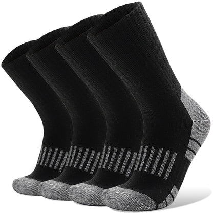 Merino Wool Socks for Men & Women Thermal Warm Winter Hiking Crew Thick Cozy Work Socks Gifts Stocking Stuffes for Mens(Black(4 Pairs)) 🍁 All In One Marketplace Canada