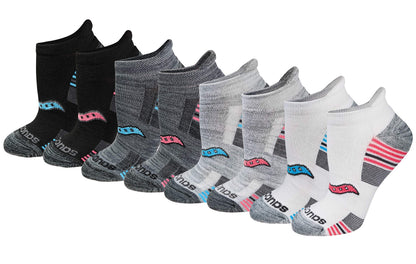 Saucony Women's Performance Heel Tab Athletic Socks (8 & 16 Pairs), Grey Fashion (8 Pairs), Shoe Size: 5-10 Saucony