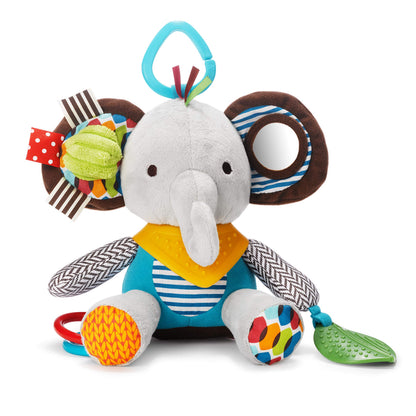 Skip Hop Bandana Buddies Baby Activity and Teething Toy with Multi-Sensory Rattle and Textures, Elephant Skip Hop