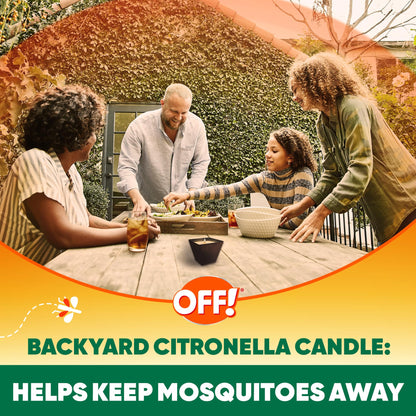 Off! Backyard Citronella Scented Candle, Ambiance Enhancing Centerpiece, Burns for up to 25 Hours, 16 oz (Pack of 2) OFF!