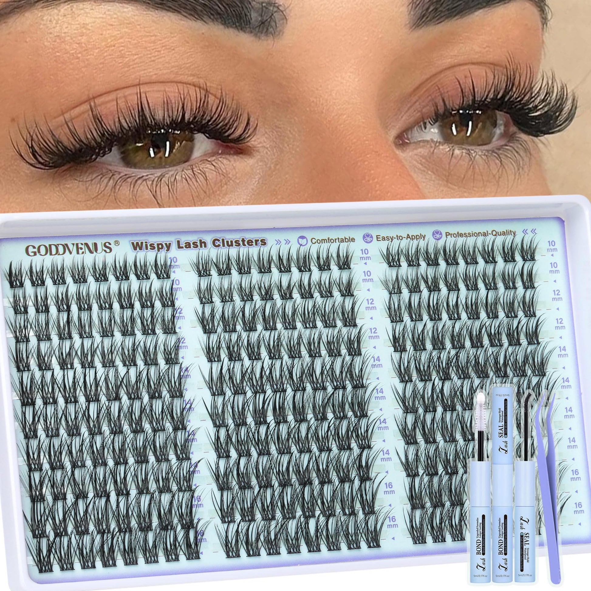 Wispy Lash Clusters Kit Eyelash Clusters Natural Cluster Lashes Extension Kit Eyelash Extension10-16mm CC Curve For DIY