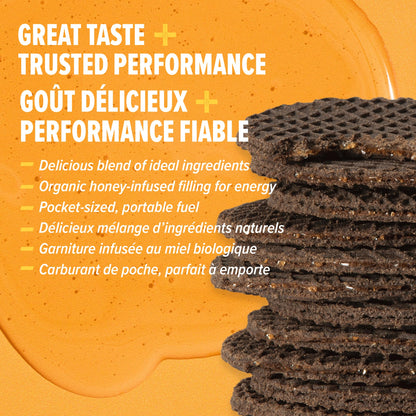 Honey Stinger Organic Gluten-Free Cookies & Cream Waffle | Energy Stroopwafel for Exercise, Endurance and Performance | Sports Nutrition for Home & Gym, Pre & During Workout | 12 Waffles, 30g