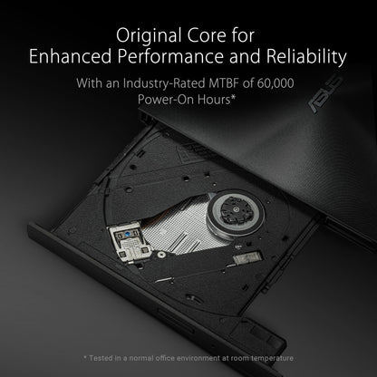 ASUS ZenDrive V1M External DVD Drive and Writer with Built-in Cable-Storage Design, USB-C Interface, Compatible with Win 11 and macOS, M-DISC Support (SDRW-08V1M-U) Asus