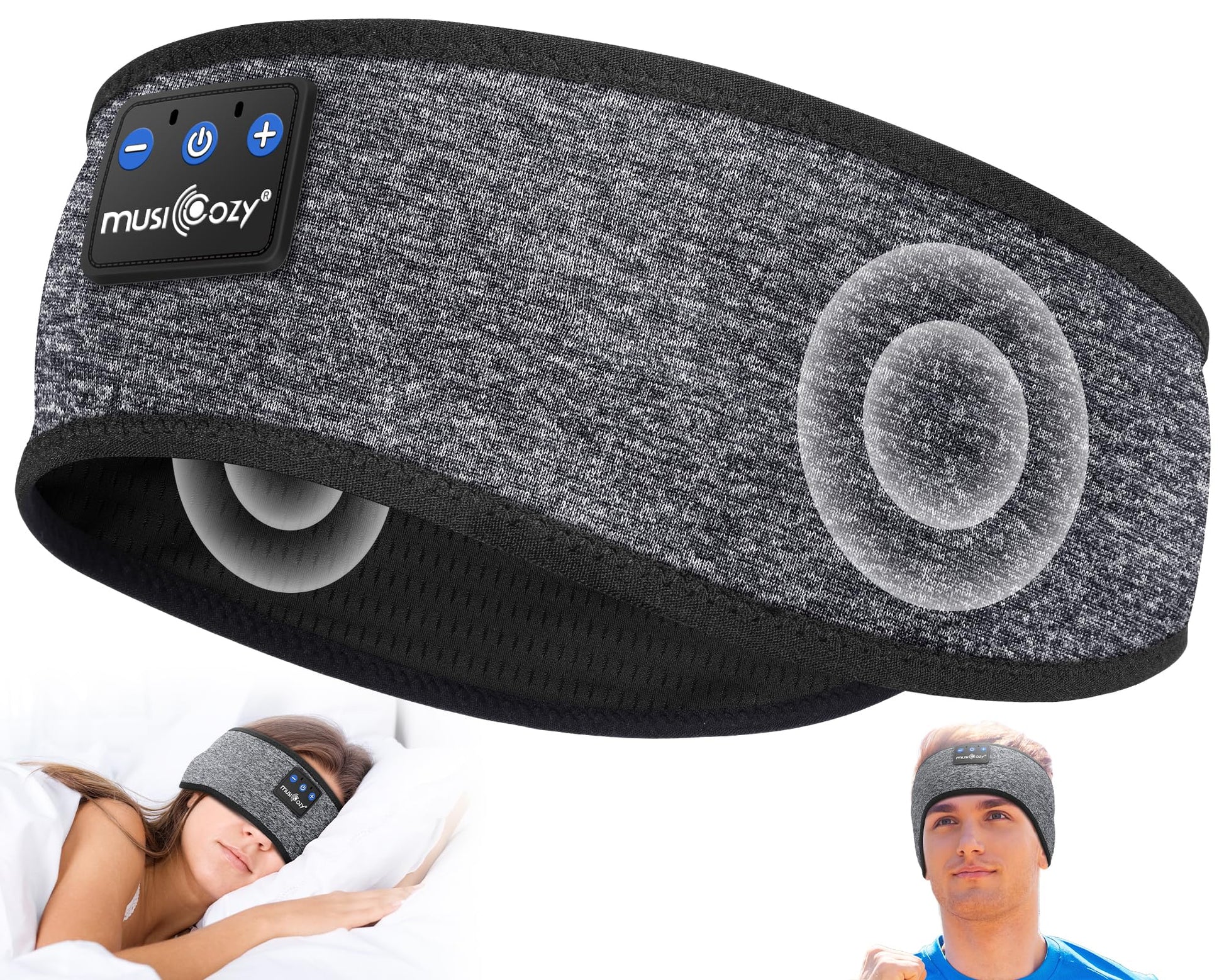 MUSICOZY Bluetooth 5.4 Sleep Headphones Headband, Wireless Sleeping Headphones Sleep Mask Earbuds IPX6 Waterproof for Side Sleepers Workout Running Insomnia Travel Yoga Cool Tech Gadgets Unique Gift - Available at All In One Marketplace Canada