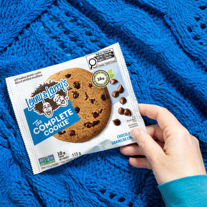 Lenny & Larry's The Complete Cookie – Chocolate Chip 113 Gr BOX OF 12 – High Protein Snack with 16g Plant Protein – Soft-Baked Low Sugar Keto Cookies High in Fiber, Non-GMO & Vegan 🍁 All In One Marketplace Canada