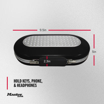 Master Lock Portable Safe with Resettable Combination Lock, Personal Safe Box for Travel, 5900D