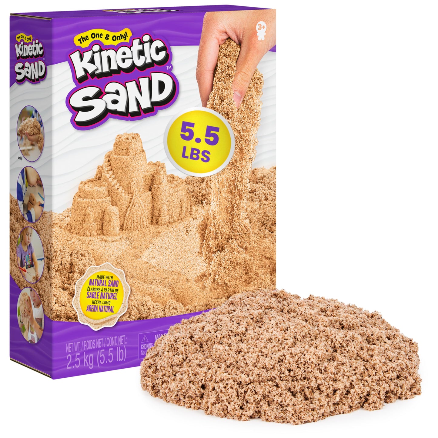 Kinetic Sand 5.5lb Brown Sand Amazon Exclusive, Sensory Toys, Ages 3+