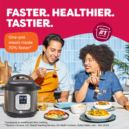 Instant Pot Duo 7-in-1 Electric Pressure Cooker, Slow Cooker, Rice Cooker, Steamer, Saute, Yogurt Maker, Warmer & Sterilizer, Includes App With Over 800 Recipes, Stainless Steel, 6 Quart - Available at All In One Marketplace Canada