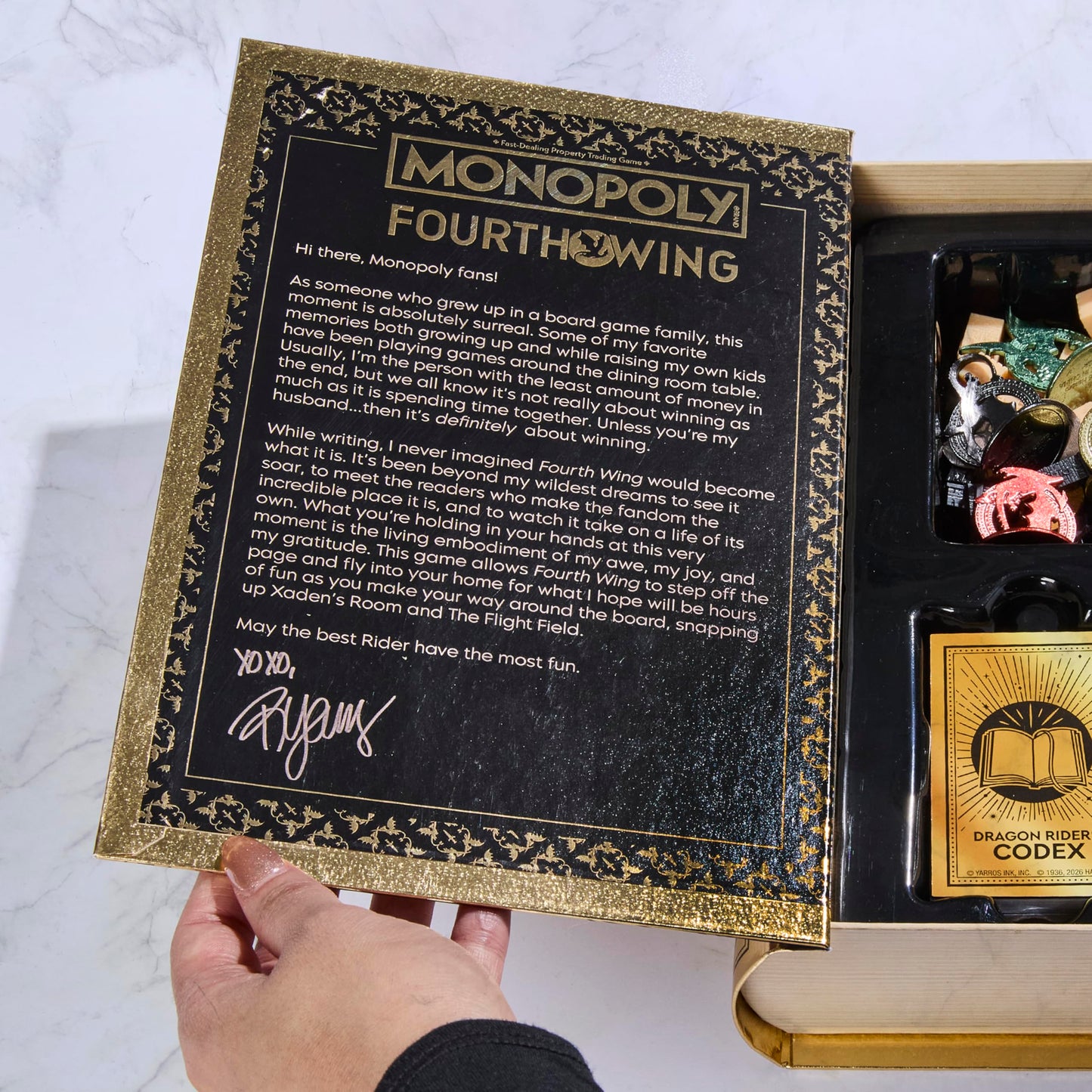 Monopoly Fourth Wing Edition Board Game for Adults | Officially Licensed Game Inspired by the Empyrean Series, Book 1 | 2-6 Players | Ages 17+ Hasbro Gaming