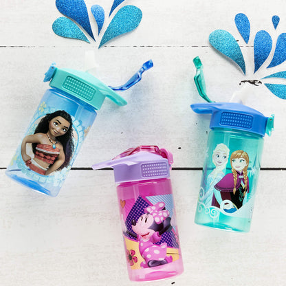 Zak Designs Disney Frozen 16oz Leak-Proof Straw Kids Water Bottle