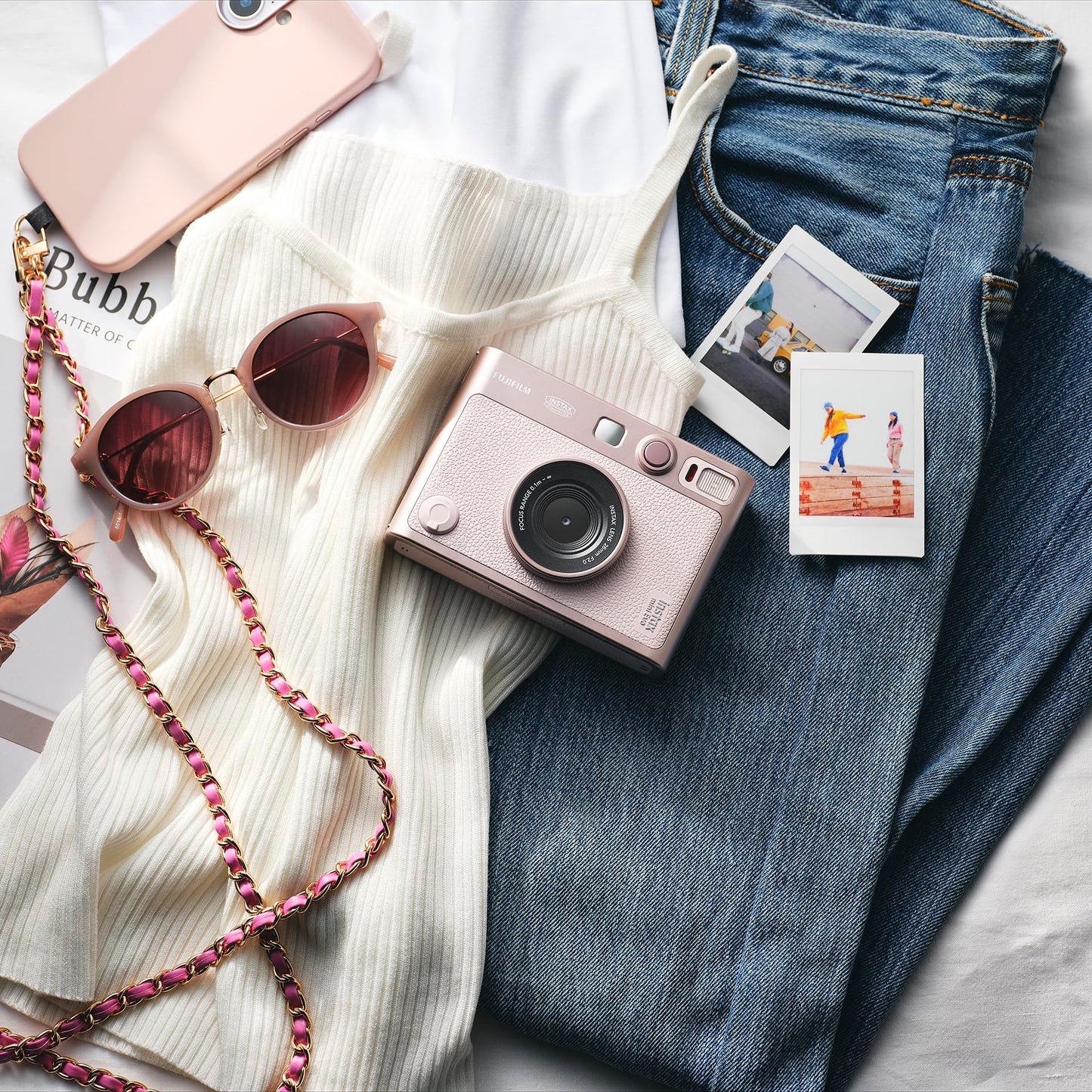 FUJIFILM INSTAX MINI Evo Hybrid Instant Camera - Gentle Rose 🍁 All In One Marketplace Canada