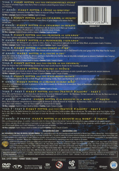 Harry Potter: The Complete 8-Film Collection (DVD)
