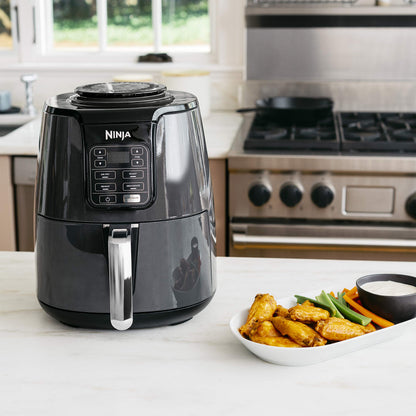 Ninja AF100C Air Fryer, 4-Qt Capacity, Non-Stick, Air Fry, Roast, Reheat, Dehydrate, Charcoal Grey (Canadian Version) - Perfect for Nutritional Cooking with Air Fryer Accessories - Available at All In One Marketplace Canada