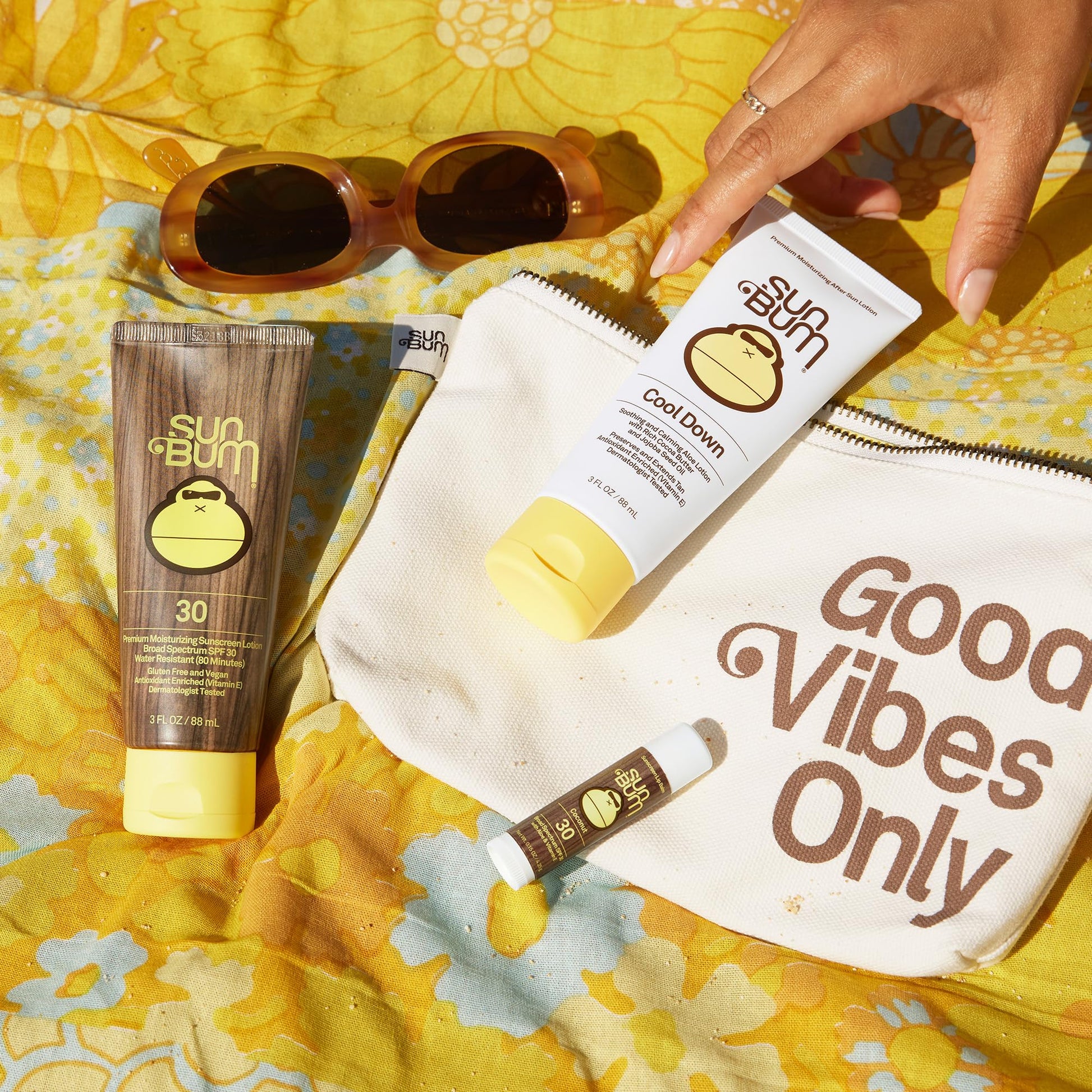 Sun Bum The Getaway | SPF 30 Sunscreen Lotion, Cool Down Lotion and SPF 30 Coconut Lip Balm - Available at All In One Marketplace Canada