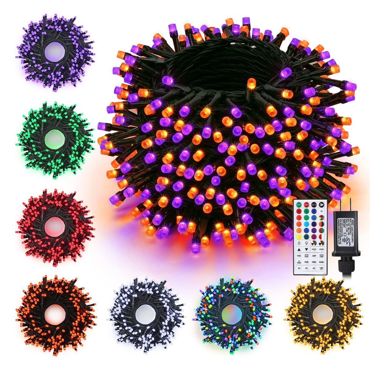 Toodour Halloween Lights RGB String Light, 82ft 200 LED Orange Purple Light 🍁 All In One Marketplace Canada