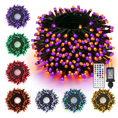 Toodour Halloween Lights RGB String Light, 82ft 200 LED Orange Purple Light 🍁 All In One Marketplace Canada