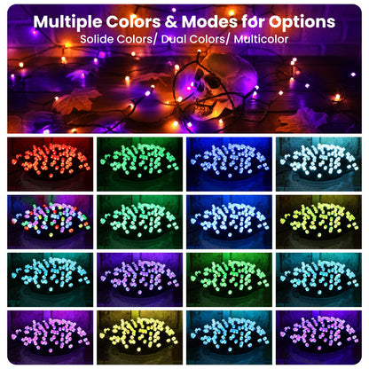 Toodour Halloween Lights RGB String Light, 82ft 200 LED Orange Purple Light 🍁 All In One Marketplace Canada